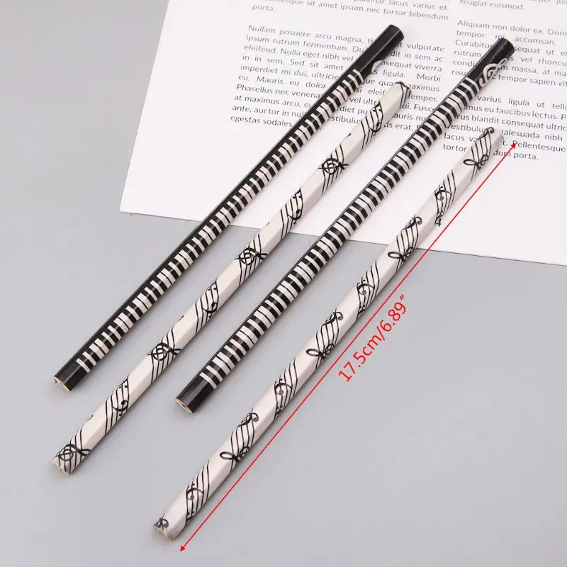 

4pcs Musical Note Pencil HB Standard Pencil Music Stationery Piano Notes School Student Gift