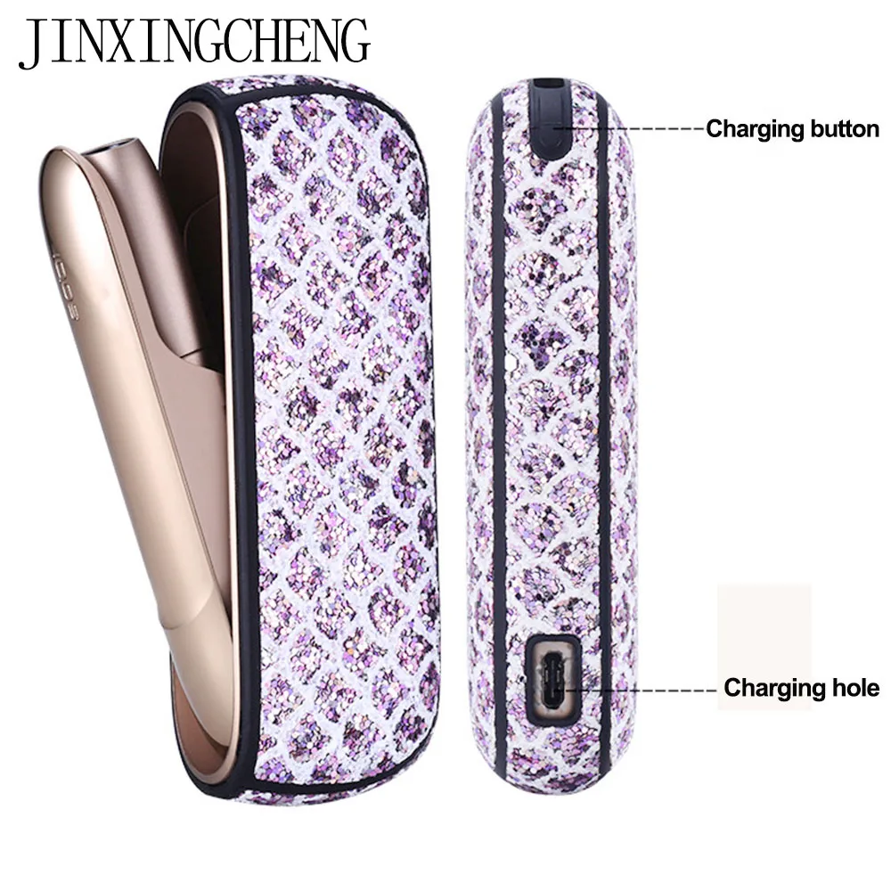 

JINXINGCHENG 3 Colors Twinkly Full Pouch Back Cover for iqos 3.0 Leather Case Accessories for iqos3 cover