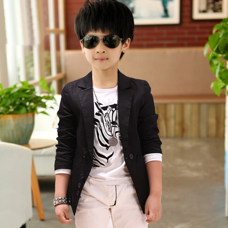 Veste De Printemps Decontractee Pour Bebe Garcon Blazer A Simple Boutonnage En Coton Nouvelle Collection Automne Printemps F003 Aliexpress