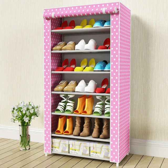 Best Price 8-Layer 7-grid Shoe cabinet Non-woven fabrics large shoe rack organizer removable shoe storage for home living room furniture Best Price 8-Layer 7-grid Shoe cabinet Non-woven fabrics large shoe rack organizer removable shoe storage for home living room furniture