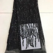 Fb001 новое поступление черный цветок блесток вышивка тюлевой сеткой кружева для невесты свадебное платье распиловка/вечерние