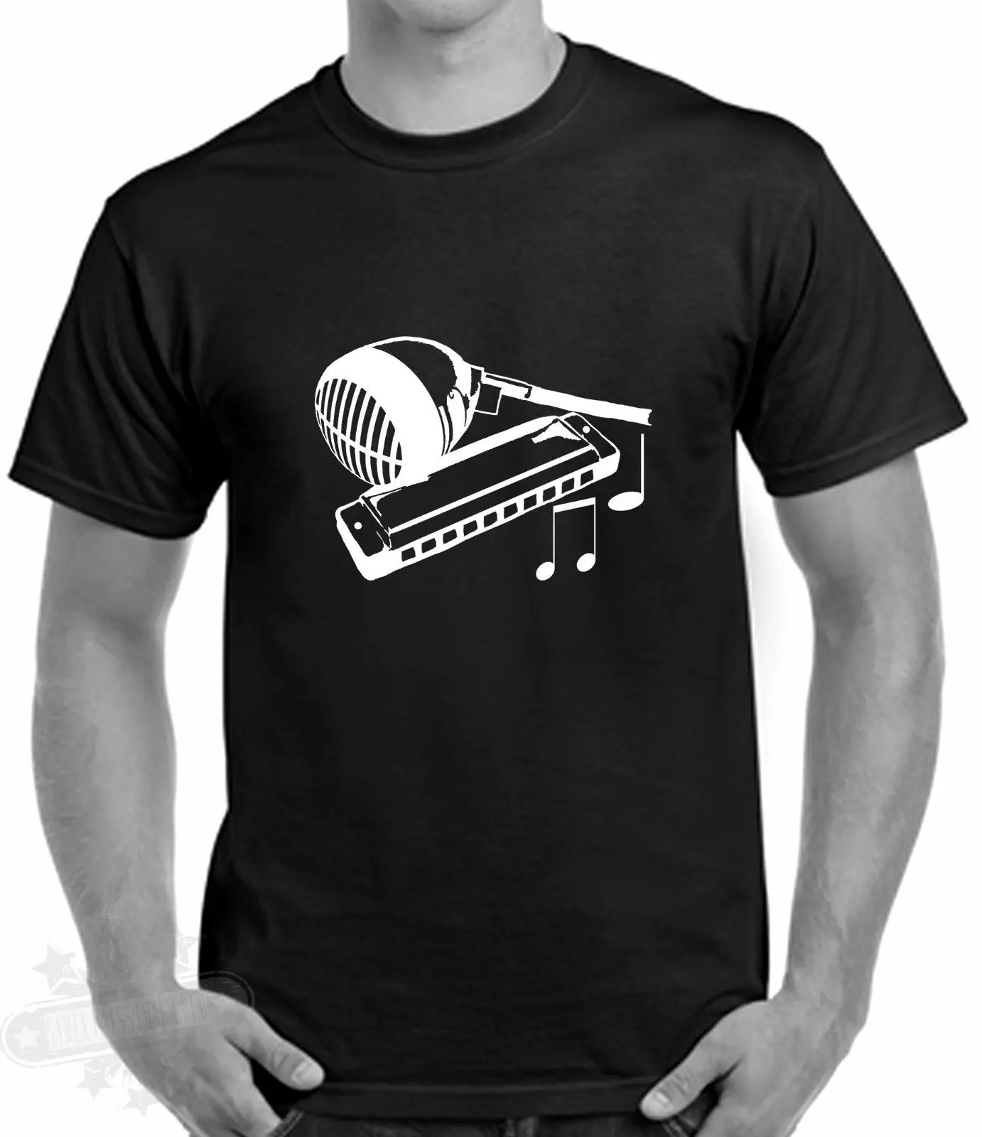 

2018 Fashion Hot Sale Harmonica Blues Jazz Folk Harmonica T Shirt Music Small To 3Xl Tee Shirt