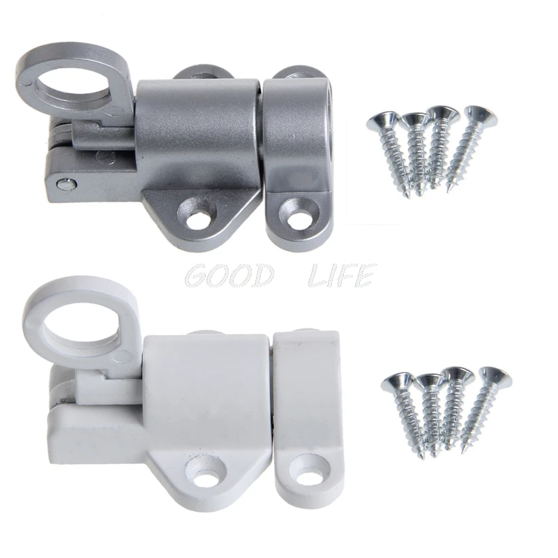 

Window Gate Security Pull Ring Spring Bounce Door Bolt Aluminum Latch Lock White