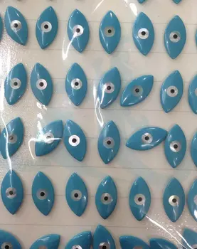 

top quality horse eye natural shell MOP mother of pearl white turquoise blue evil mixed cabochons beads 4x8-10x20mm 25pcs