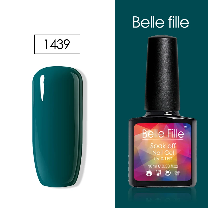 Belle Fille 10 мл гель Краски Цвет Топ базы блеск клей для ногтей UV лак голографическая