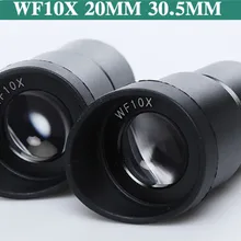 1 пара WF10X/20 мм широкоугольный окуляр оптические линзы для стерео микроскопа защитные очки монтажный размер 30,5 мм