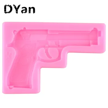 

DIY Gun Pistol Shape Silicone Fondant Soap 3D Cake Mold Cupcake Jelly Candy Chocolate Decoration Baking Tool Moulds A1400