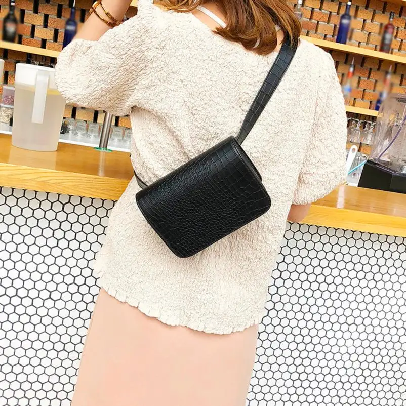 

2018 New Women's Bag Fashion Women Waist Bag Crossbody Shoulder Bag for Girls Female Chest Bag Crocodile Handbag bolsa feminina