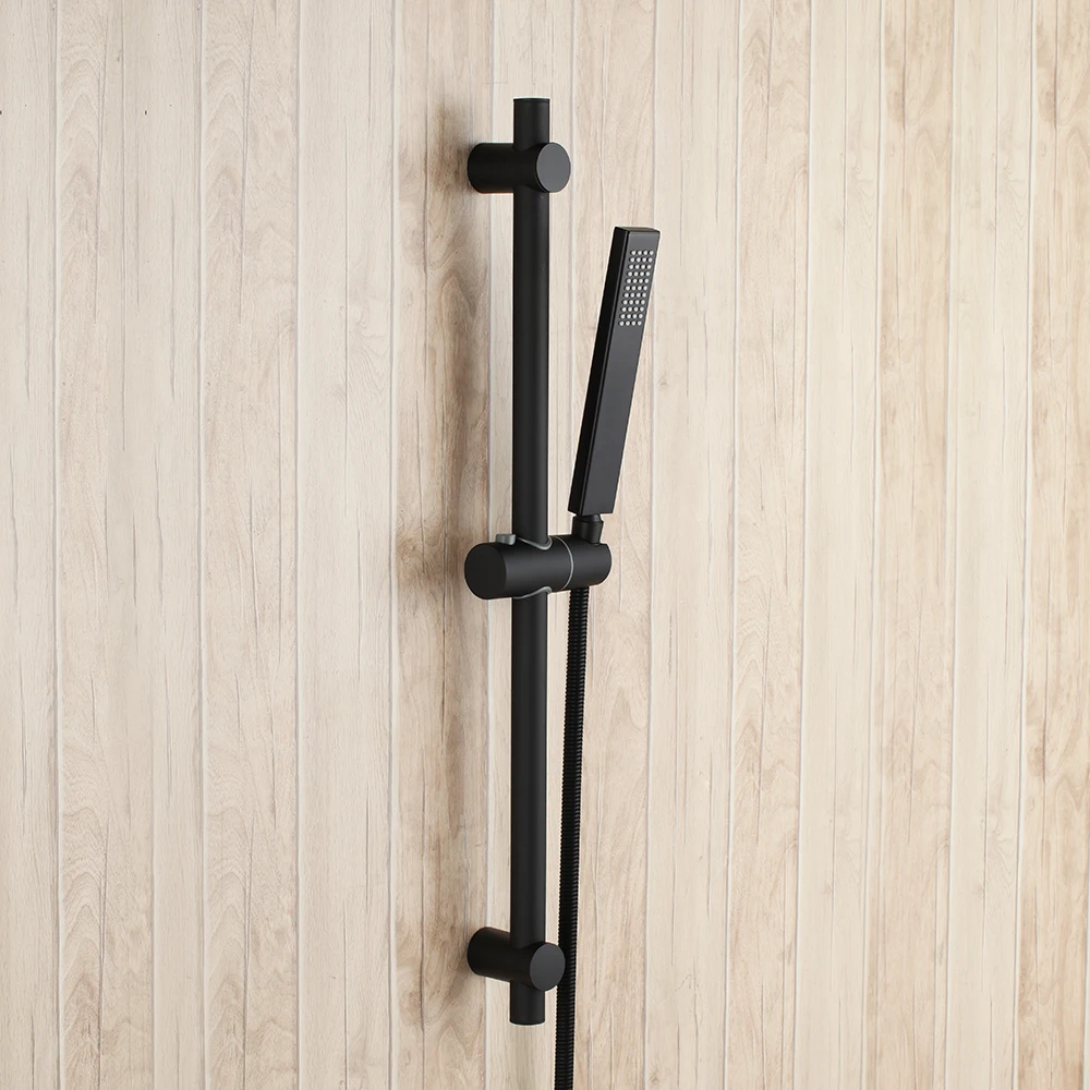 Matte Black Solid brass bathroom Handheld Shower Head with Adjustable