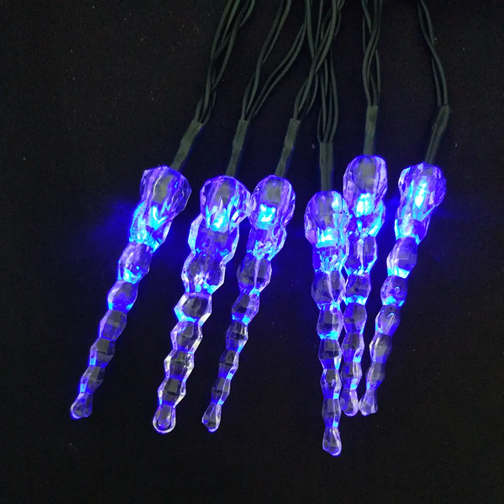 

YIYANG Solar Outdoor Garden Christmas Wedding Party Xmas Indoor Path Porch Lamp Waterproof 4.8m 20leds Icicles String Lights