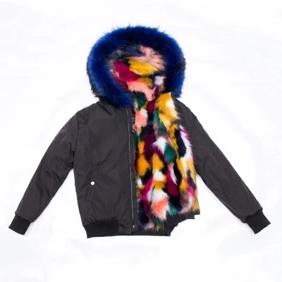 Для женщин искусственный Рекс на лисьем меху с коротким мехом, женская зимняя куртка пальто с капюшоном внутри искусственный мех тонкий Повседневное вечерние куртка пальто WHF43 - Цвет: As show