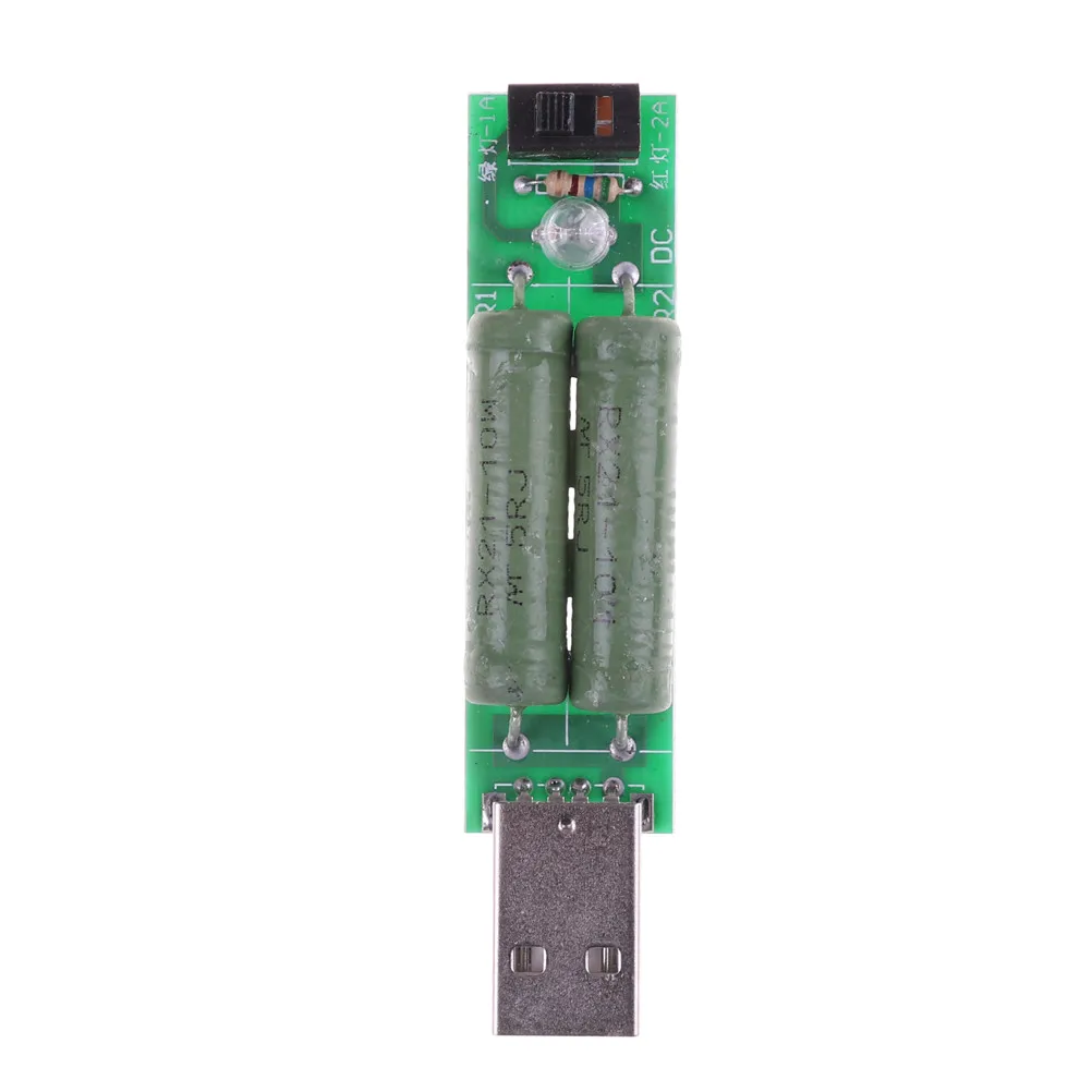 1 шт. USB мини разрядный интерфейс нагрузочный резистор с переключателем 2A 1A 72 мм x 17