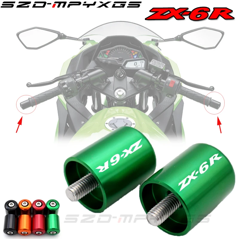 

Motorcycle Accessories CNC Handlebar Grips Bar Ends Cap Slide For Kawasaki ZX6R ZX-6R ZX 6R 2000 2001 2002 2003 2004