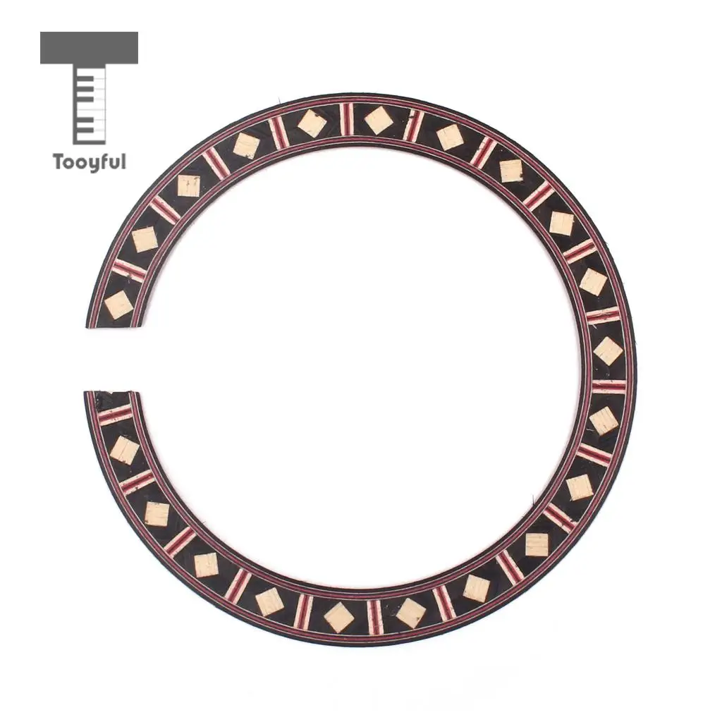 Tooyful 3Pcs Acoustic Guitar Rosette Wood Soundhole Inlay Rosette Luthier Tool Parts