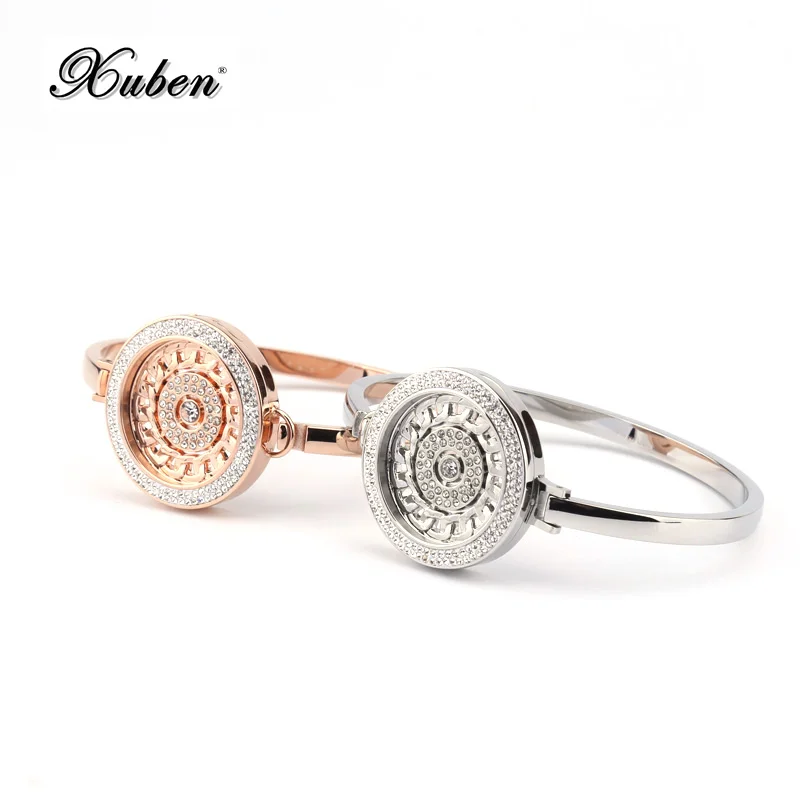 

Open Stainless Steel Bracelet Bangles rose gold/silver Color Cuff Bracelet For Women Jewelry Gift For Girls Interchangeable coin