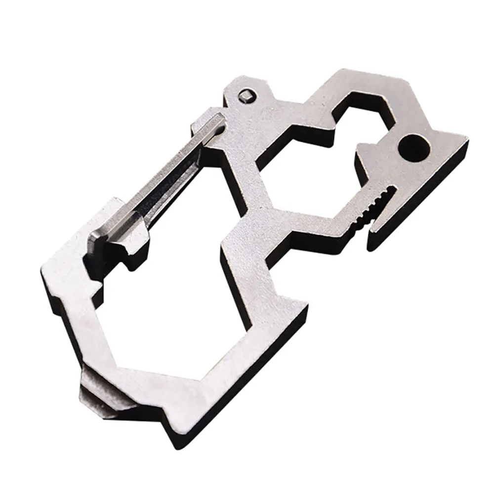 

Stainless Steel Climbing Buckle Multifunctional Carabiner Keychain Ring Equipment Clasp Slotted Screwdriver Bottle Opener 010