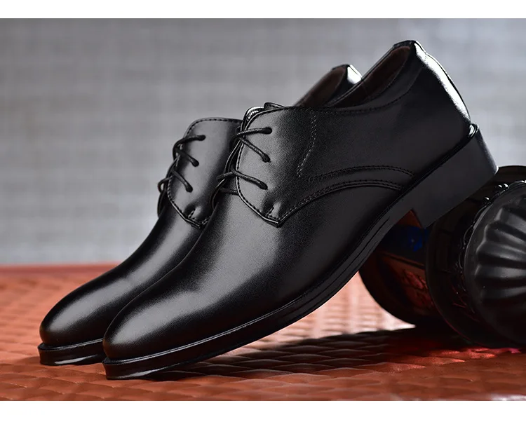 Reetene/Новинка; мужская кожаная обувь; деловая мужская модельная обувь; модная повседневная Свадебная обувь; удобная однотонная мужская обувь с острым носком