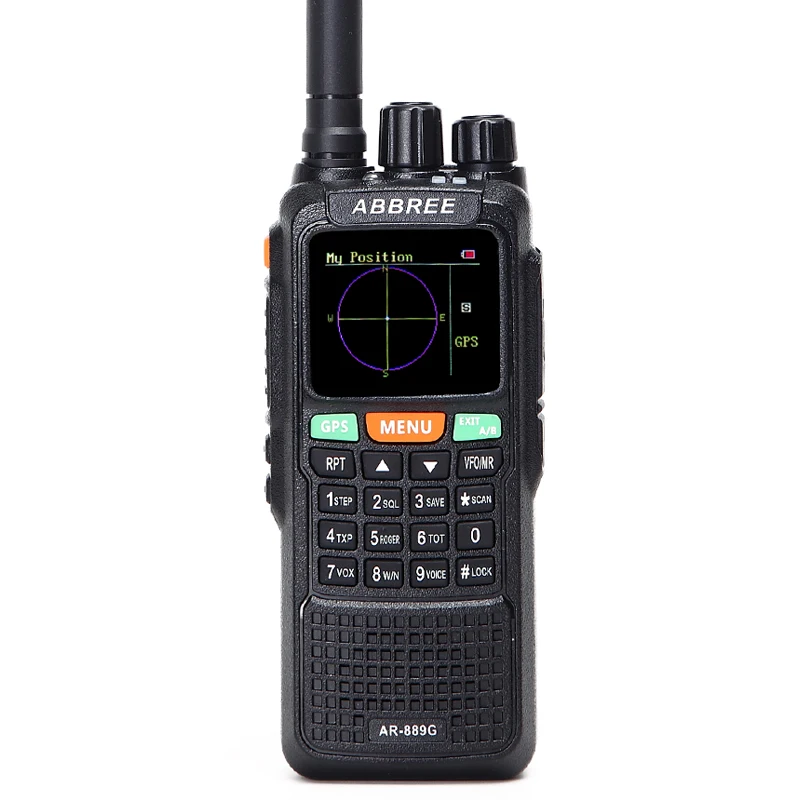 ABBREE AR-889G gps 10 Вт рация SOS 999CH Ночная подсветка дуплексный ретранслятор двухдиапазонный двойной прием для пеших прогулок CB Ham радио