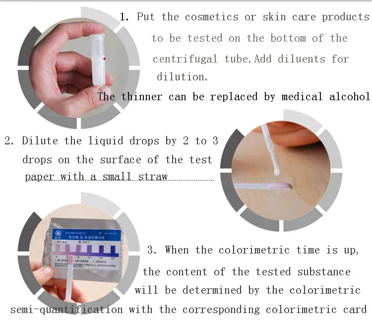 

Rapid detection of hazardous heavy metals mercury detection paper test easy to carry at any time