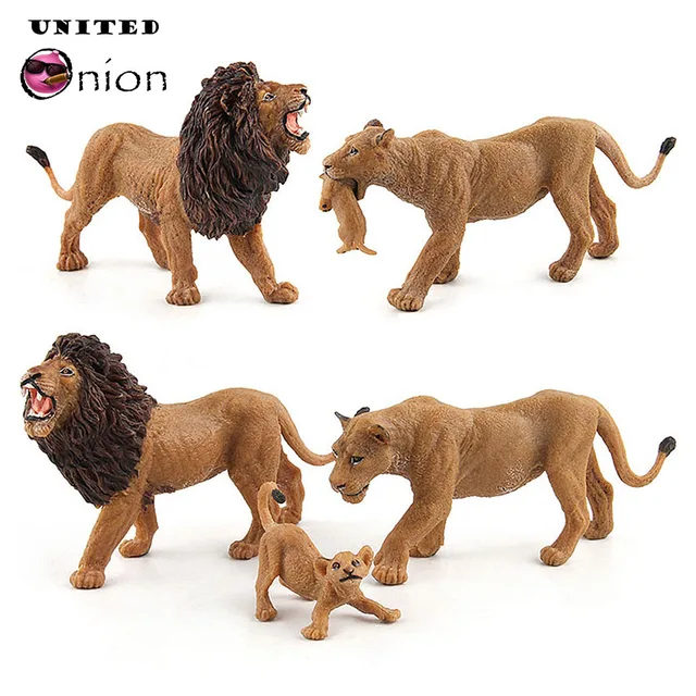 100% Safety Vinyl Powerful Animal Lion Family Simulation Lioness Cute