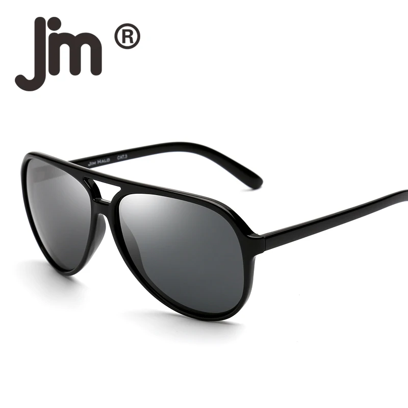 

JM Lightweight Polycarbonate Grey/Brown Lens Polarized Sunglasses for Men Women Classic Driving UV400 Vintage Sun Glasses