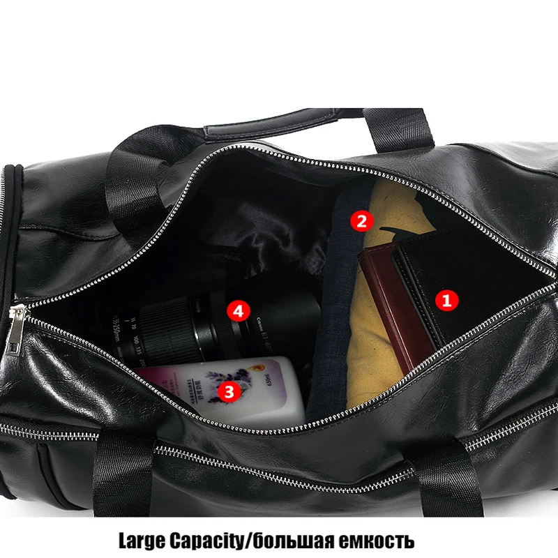 Мужская спортивная сумка из искусственной кожи, полосатая баскетбольная тренировочная сумка для фитнеса, дорожная сумка для багажа, спортивная сумка для женщин, для йоги XA571WD