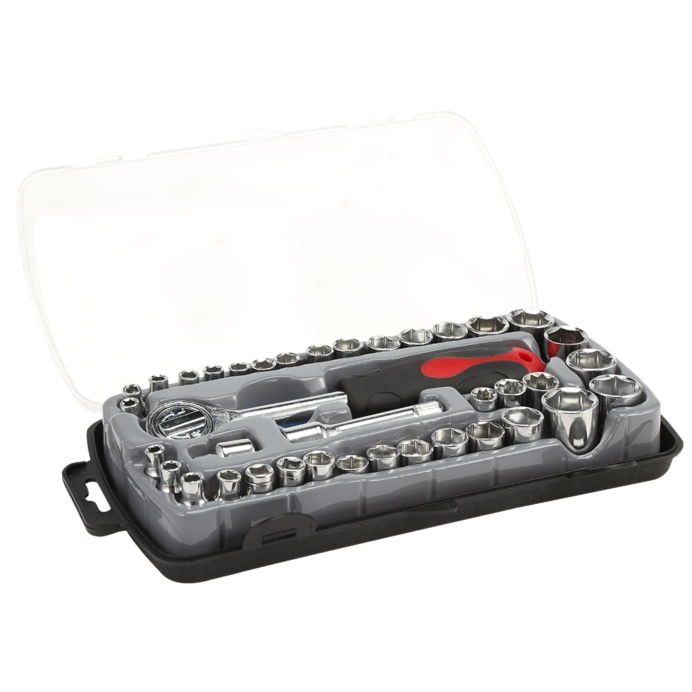 40PCS Repair Maintenance Tools Socket Wrench For Car Home Durable Carbon Steel Hand Tool Sets For Disassembly And Assembly 40PCS Repair Maintenance Tools Socket Wrench For Car Home Durable Carbon Steel Hand Tool Sets For Disassembly And Assembly