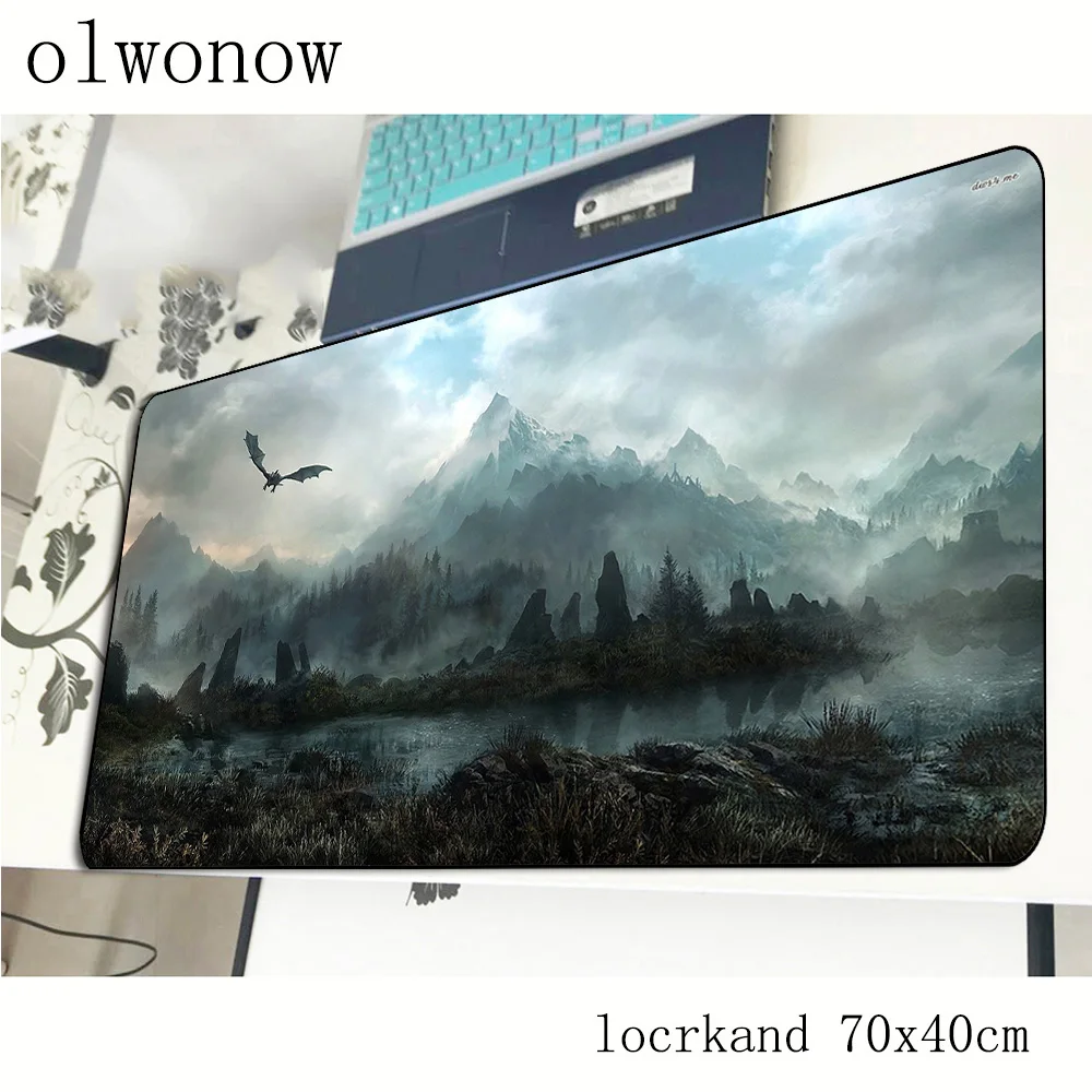 Игровой коврик для мыши skyrim 700x400x2 мм игровой ноутбука большой locrkand мышь ПК