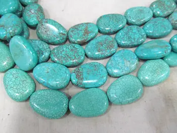 

28X35mm Turquoise Gemstone 16" strand High Quality Teardrop drop peach Nuggets Turquoise Stone blue turquoise beads