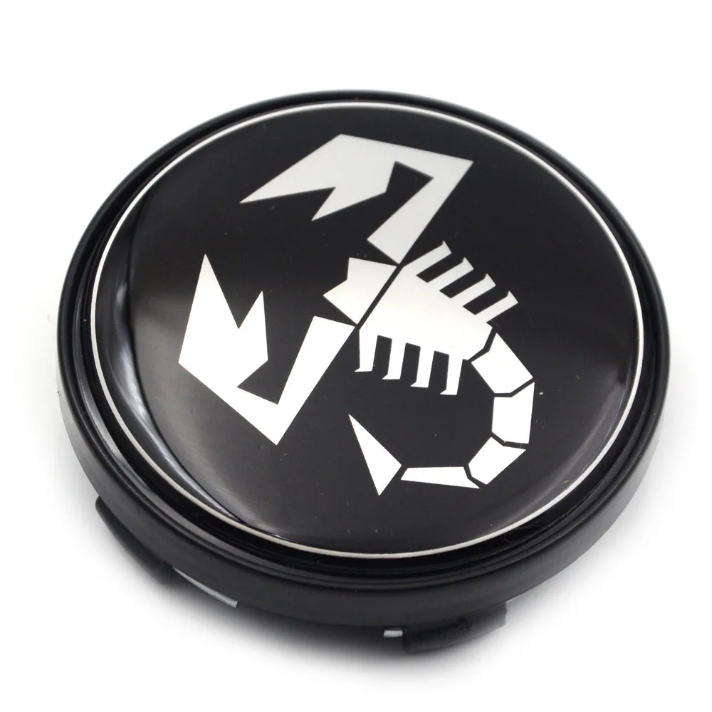 Gzhengtong 4 шт./лот 60 мм черный Автомобильный значок центра колеса для Fiat Abarth колпачки центра колеса Эмблема сплава логотип