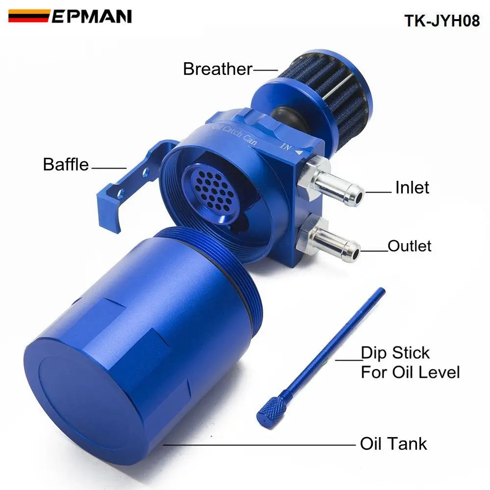 Спортивный EPMAN Универсальный Алюминий маслоуловитель резервуар 400 мл+ воздушный фильтр TK-JYH08