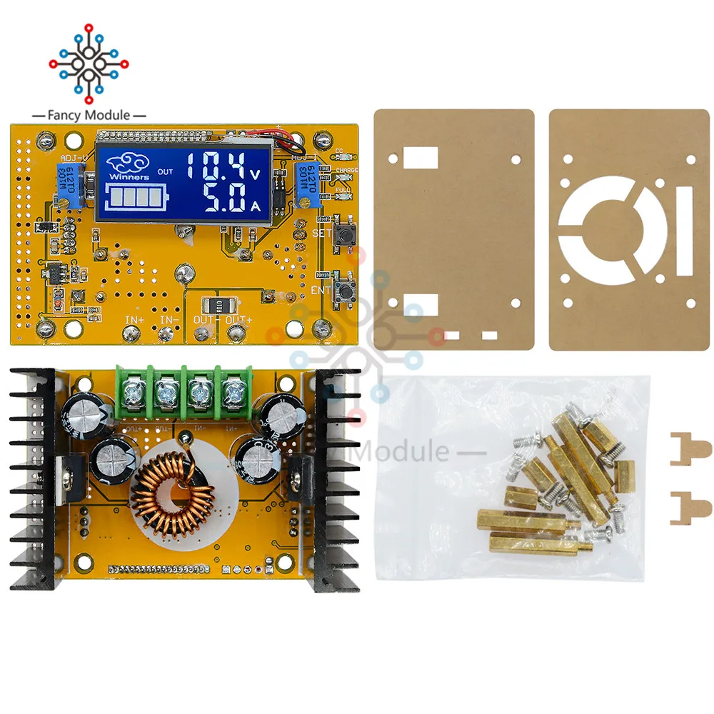 10A DC-DC Регулируемый ЖК-дисплей с двойным дисплеем CC CV понижающий модуль преобразователя питания+ чехол