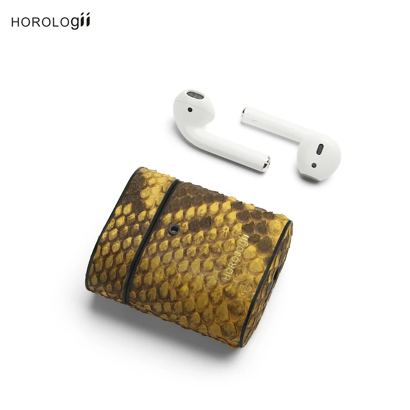 Horologii бесплатно Пользовательское имя для airpod чехол из кожи питона Прямая