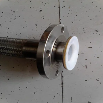 

DN25,Stainless Steel Overbraided PTFE Flexible Hose With Two SS Flange