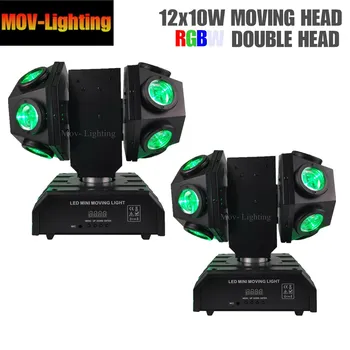 

2pcs/lot Mini rgbw 4in1 led moving heads dmx 12x10w light