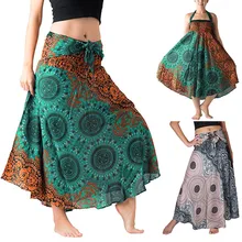Womail, Женская юбка, летняя, повседневная, длинная, хиппи, богемный, цыганский, бохо, цветы, эластичная, Цветочный, хлатер, юбка, повседневная,, Прямая поставка, f9