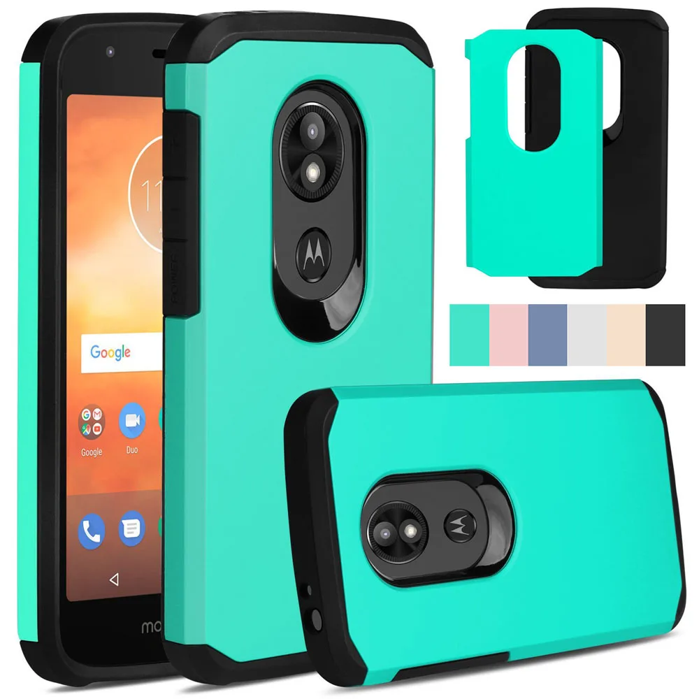 Чехол для Motorola Moto E5 Play / Cruise двухслойный Гибридный Прочный чехол тонкий
