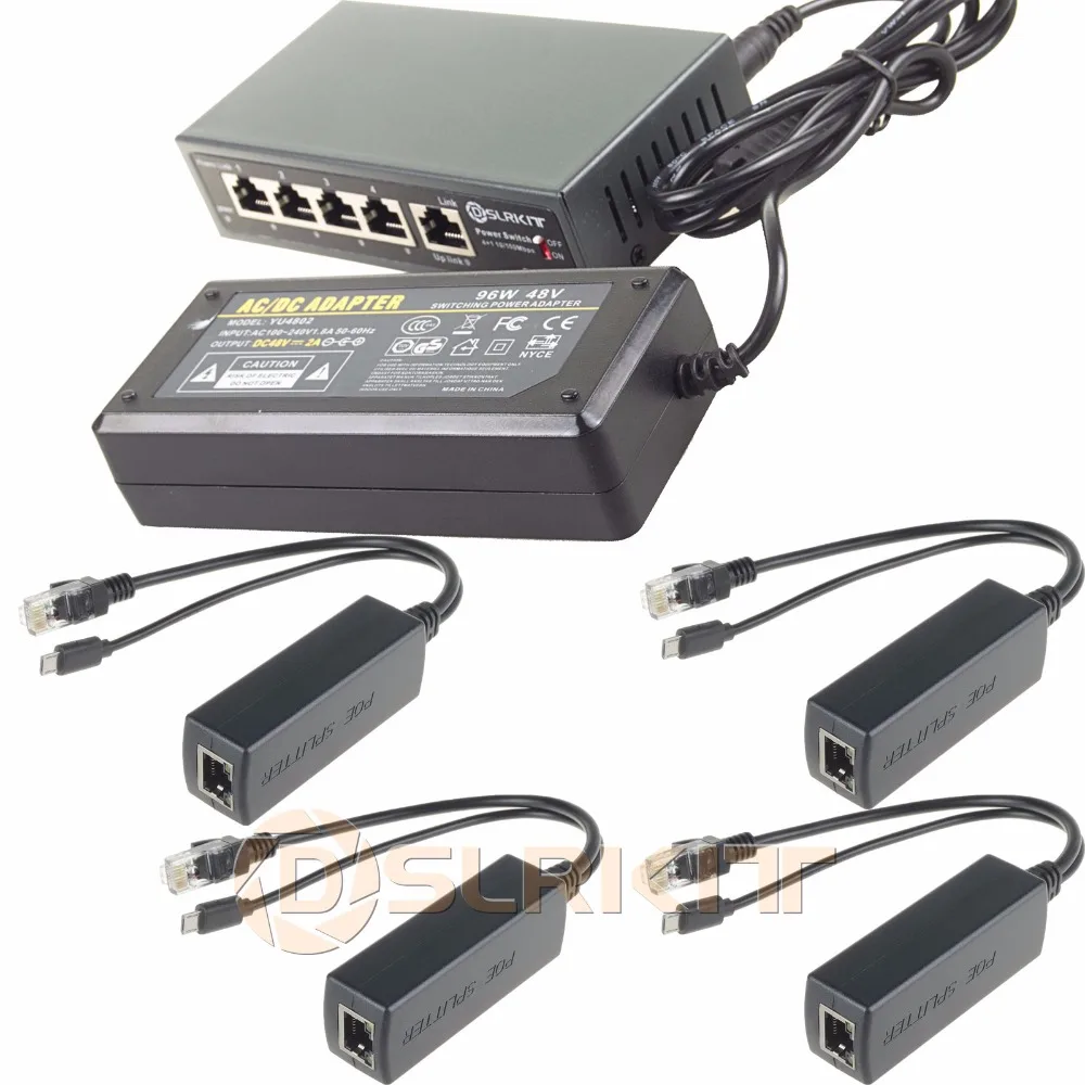 kit-poe-de-250m-com-extensao-de-4x-raspberry-pi-b-b-2-3-micro-usb-5v-24a-switch-4-poe