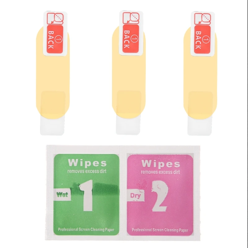 

OOTDTY New 3Pcs Anti-Scratch TPU Protector Film Screen Protector For Xiaomi 3 Wrist Band Transparent Protective Film