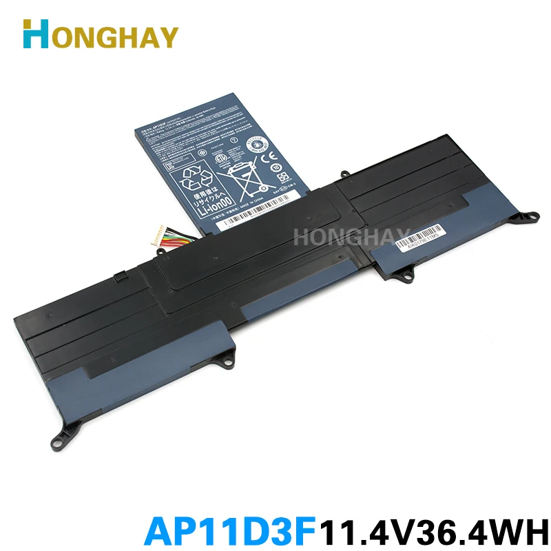 

HONGHAY New AP11D3F Battery For Acer Aspire S3 S3-951 S3-391 MS2346 AP11D3F AP11D4F 3ICP5/65/88 3ICP5/67/90 11.1V 3280mAh