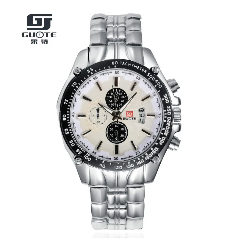 2017 Top Luxury Men Watch Brand Chronograph Date Stainless Steel Band