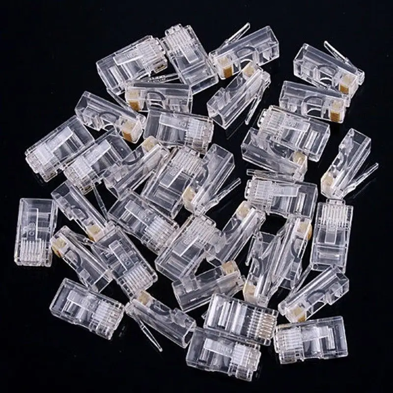 100 шт. разъемы для кабеля Ethernet RJ45 Cat5 Cat5e | Электроника