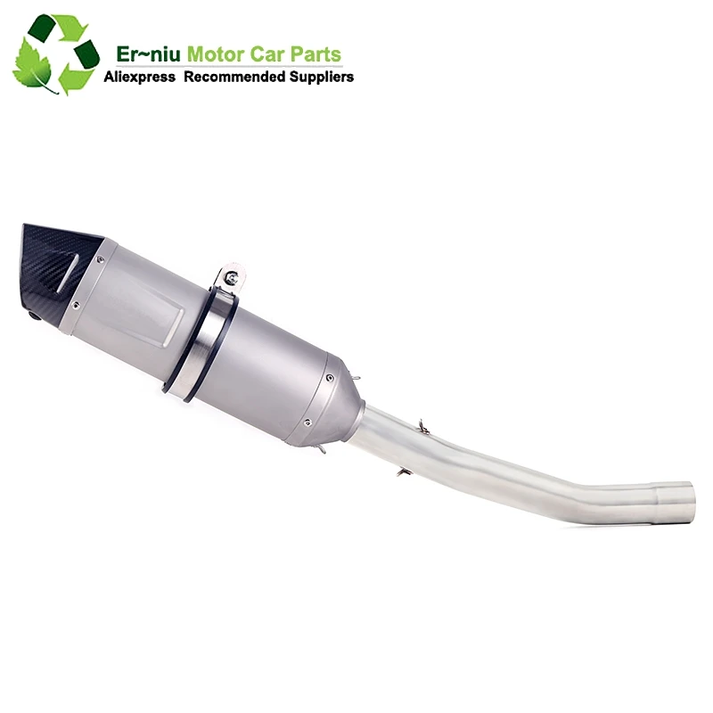 

ZX6R ZX-6R Motorcycle Exhaust Full system middle bend pipe + Muffler Slip-on for Kawasaki ZX-6R ZX6R 2008 to 2014