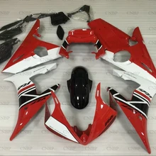 YZF R6 2003-2005 зализа Abs для YAMAHA YZFR6 03 05 всего тела комплекты для YAMAHA YZFR6 03 05 красный Обтекатели из белого пластика