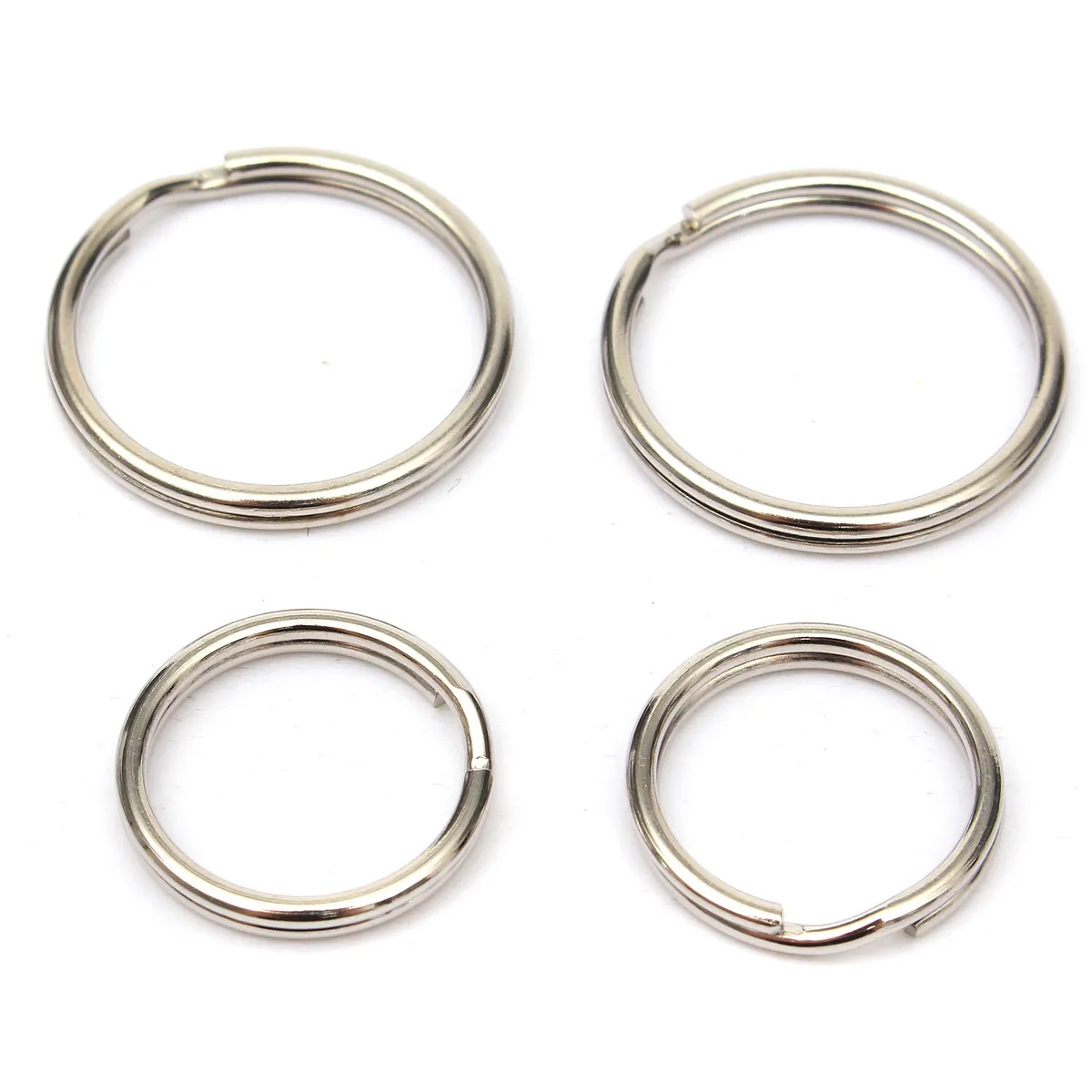 

50pcs 15mm/20mm Keyring Split Ring Metal Key Holder Pocketed Clasps Connectors For Making Sleutelhanger Diy Accessories