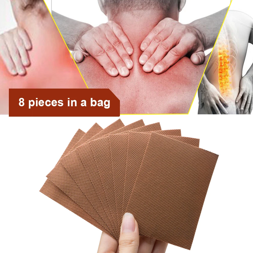 48Pcs/6bags Medicated Plaster Shaolin Medicine Knee Pain Relief Adhesive Patch Joint Back Medicated Plaster Pain Relieving D1399