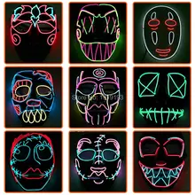 Fancy Dress Supplies Led Light Up Spirited Away Comics Mask Popular EL Illuminated Robot Design Mask Festival Xmas Party Lights Fancy Dress Supplies Led Light Up Spirited Away Comics Mask Popular EL Illuminated Robot Design Mask Festival Xmas Party Lights