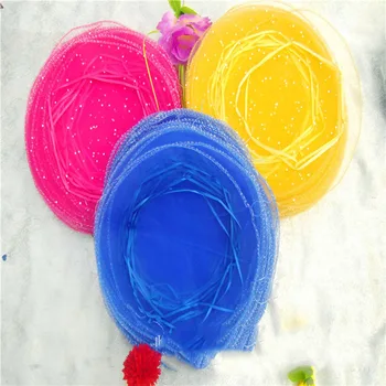 

100pcs/lot 26cm mixed Color Round Shape Gift Bags Organza Pouch Fit Wedding,Festival Decoration