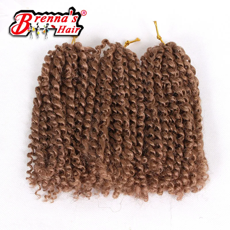 

Eunice hair blonde brown bug 8'' Marlybob Crochet Braids 3pcs/pack Kinky Curly Synthetic Hair Crochet Braiding Hair Extensions