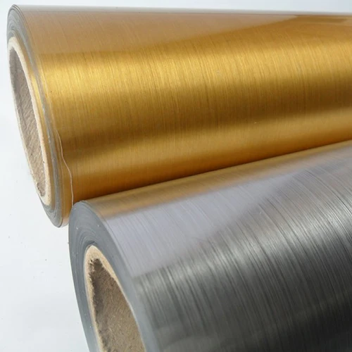 2"* 30 м самоклеющаяся струйная ПЭТ рулонная металлизированная плёнка - Цвет: Silk Golden